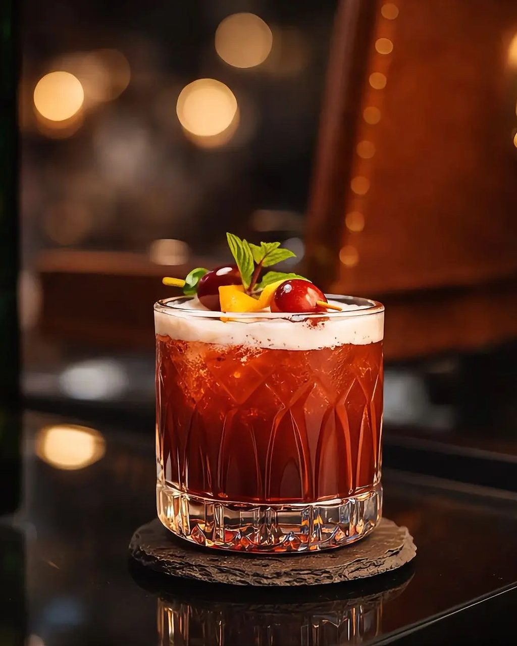 Caspian Cherry cocktail at SEN Bar